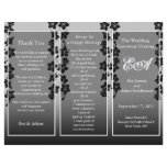 Wedding Program Folder Floral Black flyers