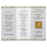 Wedding Program Folder Gold Leaf flyers