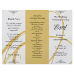Wedding Program Folder Twirl Amber Grey flyers