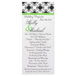 wedding,program,green,black,fancy,classy,cute rack cards