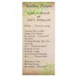 Wedding Program - Green rack cards