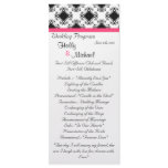 wedding,program,pink,black,fancy,classy,cute rack cards