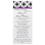 wedding,program,purple,black,fancy,classy,cute full color rack card