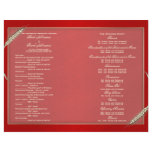 Wedding program red cream wheat flyers