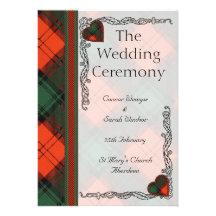 Wedding program -- Stewart of Atholl Announcement