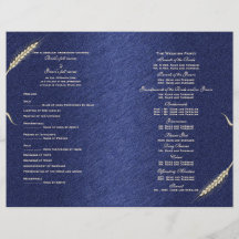 Wedding program template (four) full colour flyer