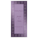Wedding Program Template Lilac Metallic Damask rack cards