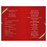 Wedding program template red (four) flyers