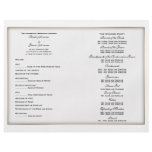 Wedding program template (three) personalized flyer