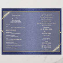 Wedding program template (three) personalised flyer