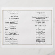 Wedding program template (two) full colour flyer