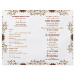 "Wedding program" vintage burgundy gold flyers