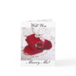 Wedding Proposal Card Will You Marry Me? Ring