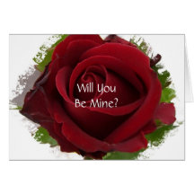 Wedding Proposal Card Will You Marry Me? Rose