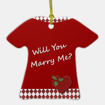 Wedding Proposal Will You Marry Me? Engagement Christmas Tree Ornament