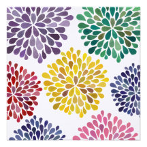 Wedding Rainbow Blossoms Custom Made Invitation