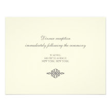 Wedding Reception Card // The Elegance Collection Personalised Announcement