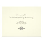 Wedding Reception Card // The Elegance Collection Custom Invite