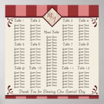 Wedding Reception Seating Chart