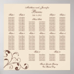 Wedding Reception Seating Chart - Square Posters