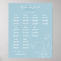 Wedding Reception Seating Chart - Standard Sizes
