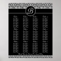 Wedding Reception Seating Chart - Standard Sizes