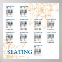 Wedding Reception Seating Chart Template Posters