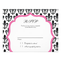 Wedding Response Card | New Orleans | Pink Invitation