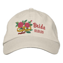 Wedding Ring Roses - Bride Embroidered Hats