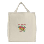 Wedding Ring Roses - Just Married embroidered bags