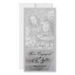 Wedding Rings Engagement Announcement Photo Card