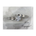 Wedding Rings Engagement Announcement Postcard