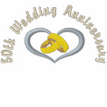 Wedding Rings Heart - 50th Anniversary embroidered shirts