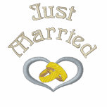 Wedding Rings Heart - Just Married embroidered shirts
