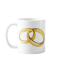wedding rings coffee mugs