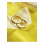 Wedding Rings Ribbon Post Cards