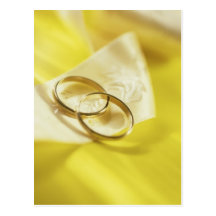 Wedding Rings Ribbon Post Cards
