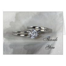 Wedding Rings Thank You Note Card