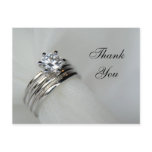 Wedding Rings Thank You Postcard