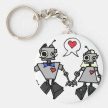 Wedding robots keychains
