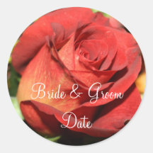WEDDING ROSE ENVELOPE SEAL STICKERS TEMPLATE