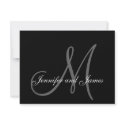 Wedding RSVP Card with Monogram and Names invitations
