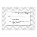 Wedding RSVP Response Card // Chevron Personalised Invitation