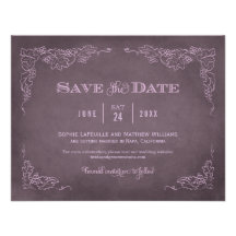 Wedding Save the Date Card | Vintage Wine Vineyard Personalised Announcement