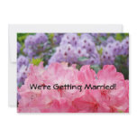 Wedding Save the Date! Cards Pink Rhododendrons Invitation