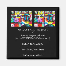Wedding 'Save The Date' Magnet - Day Of The Dead