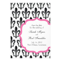 Wedding Save the Date | New Orleans | Pink Personalised Announcement