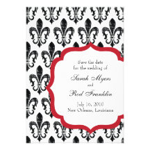 Wedding Save the Date | New Orleans | Red Custom Invitations