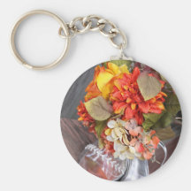 Wedding Shoes and Wedding Flower Arrangement Keychain