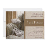 wedding shoes pearls bridal shower invitation